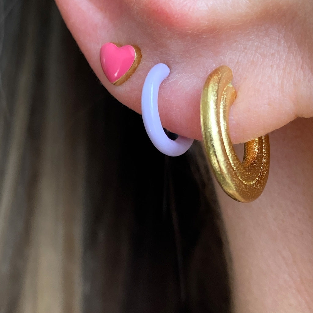 LULU Copenhagen Color Hoop 1 stück Hoops Lila