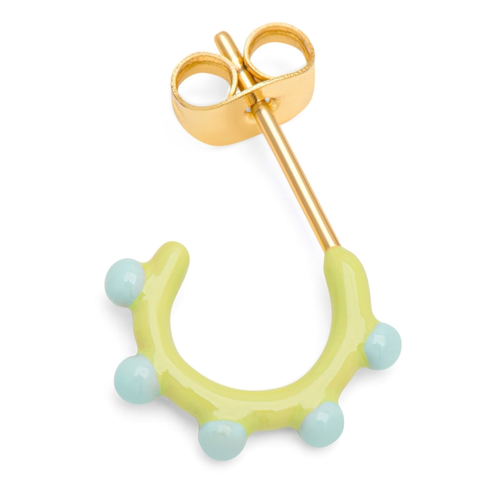 LULU Copenhagen Color Hoop Dot 1 stück Hoops Mint - Silk Light Green