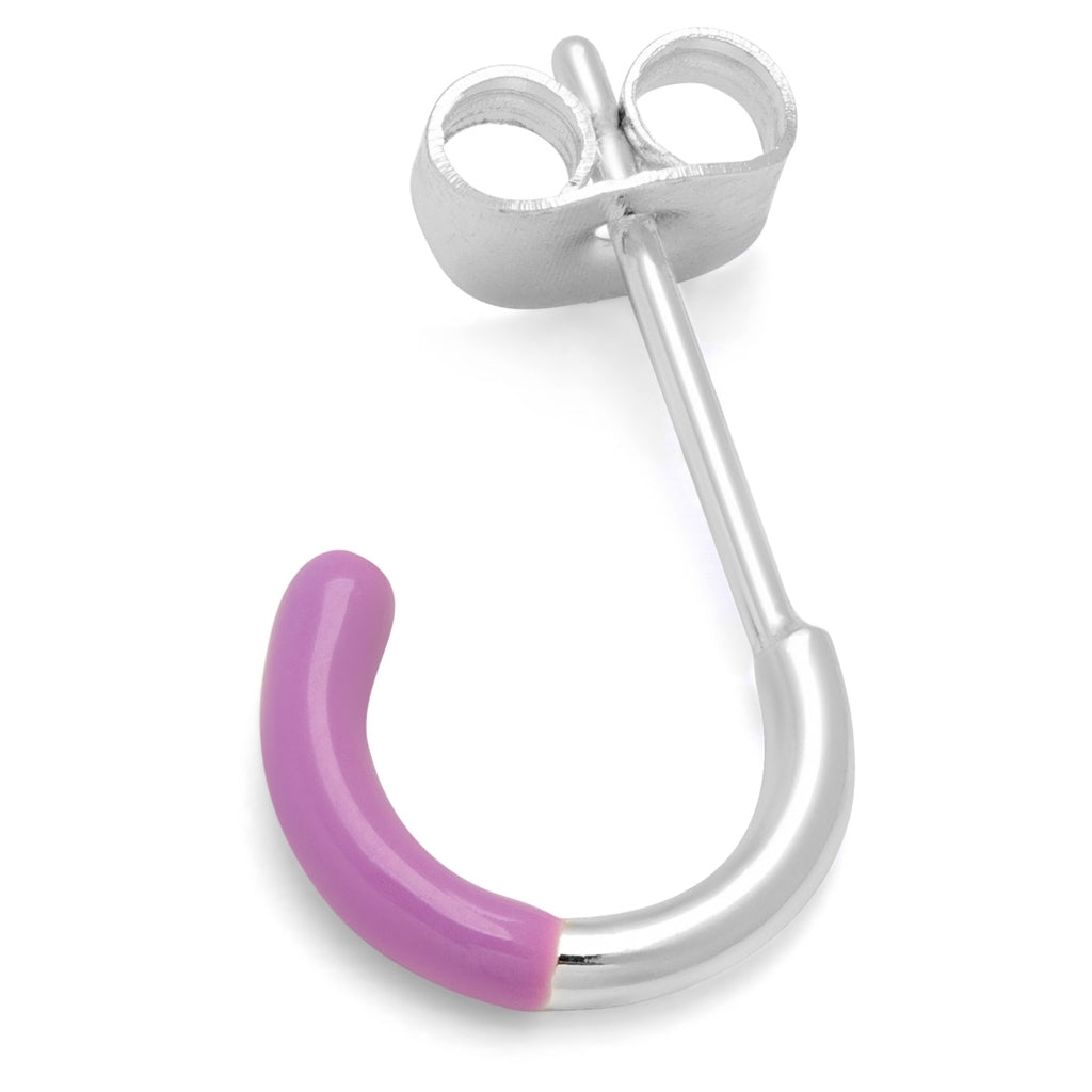 LULU Copenhagen Color Hoop Half Dip 1 stück versilbert Hoops Lila