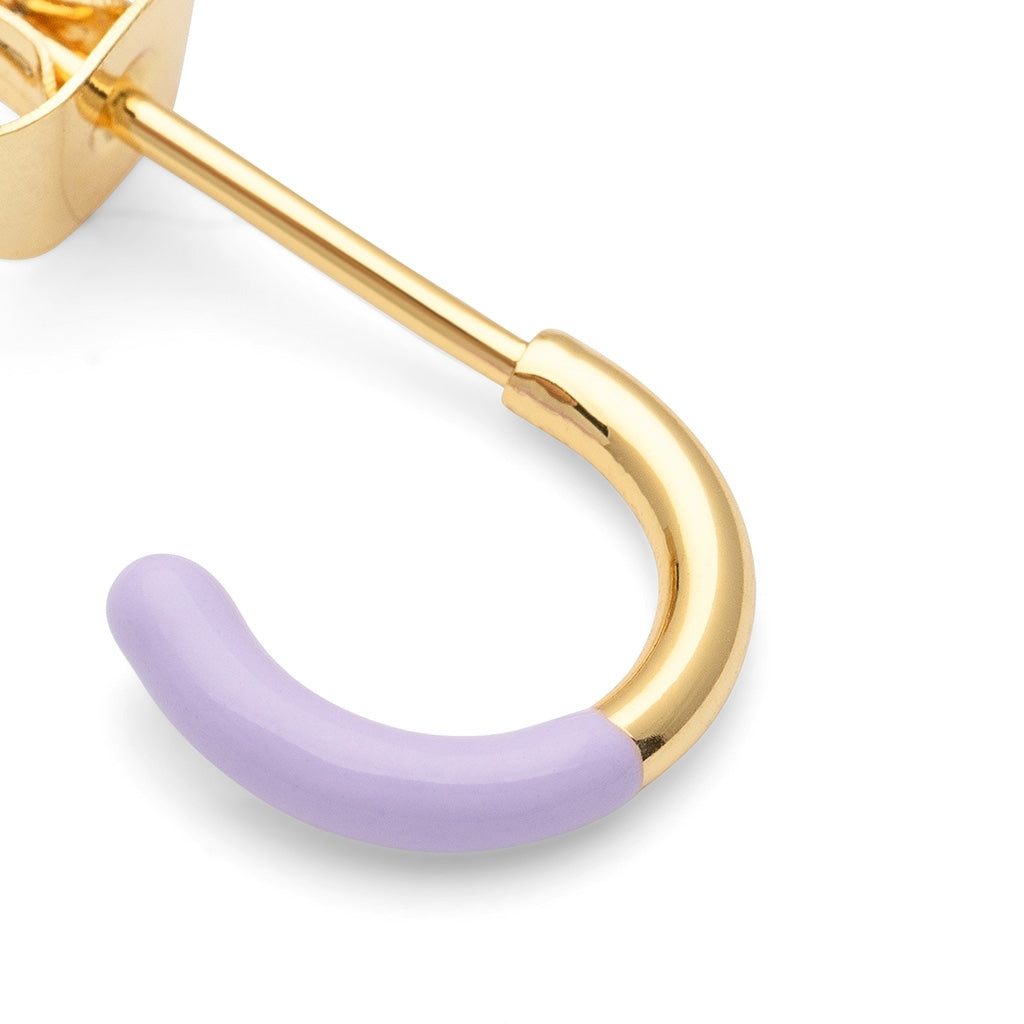LULU Copenhagen Color Hoop Half Dip 1 stück vergoldet Hoops Lila