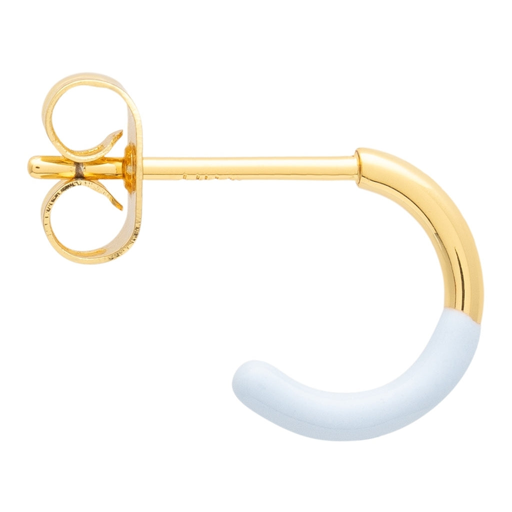 LULU Copenhagen Color Hoop Half Dip 1 stück vergoldet Hoops Skyride Blue