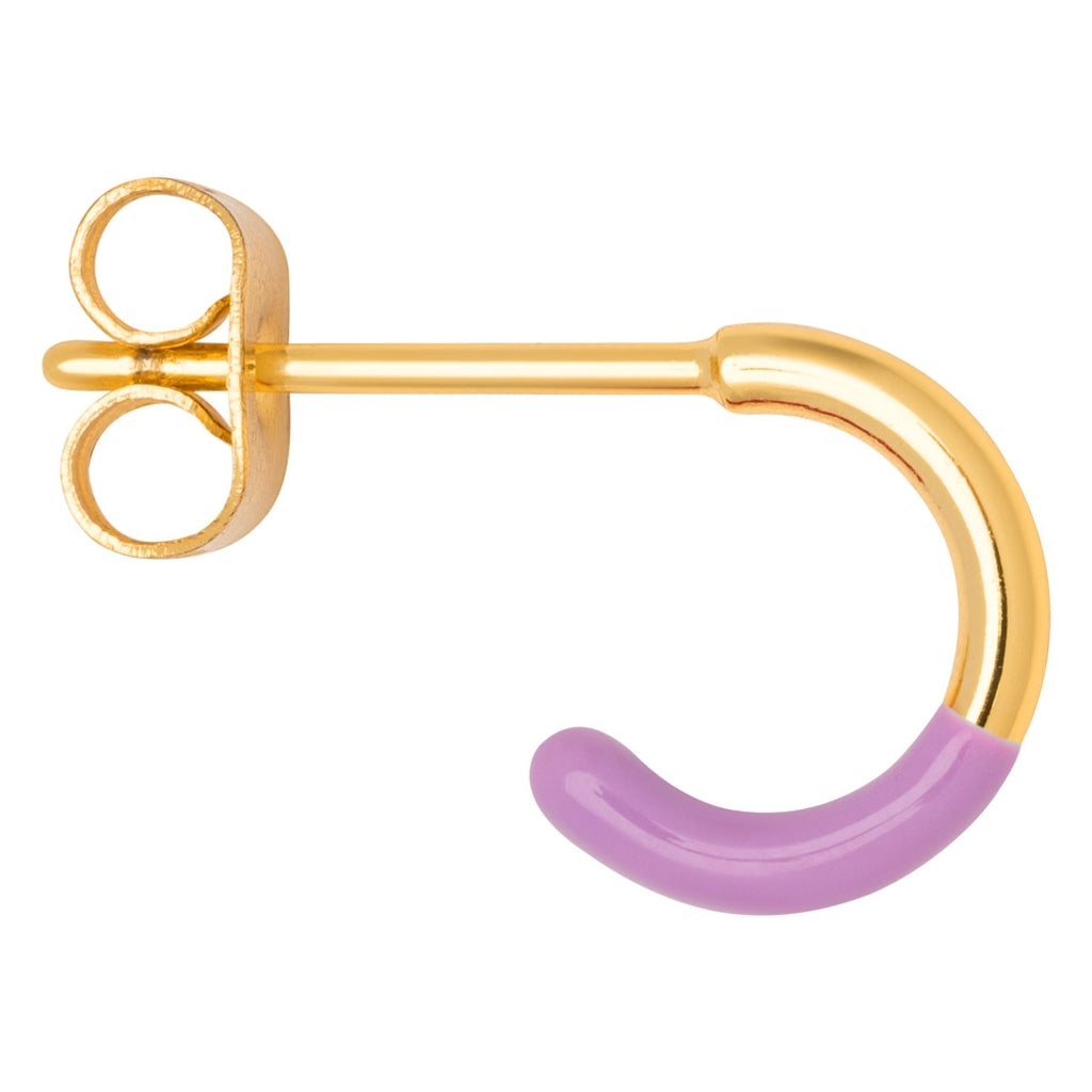 LULU Copenhagen Color Hoop Half Dip 1 stück vergoldet Hoops Warm Purple