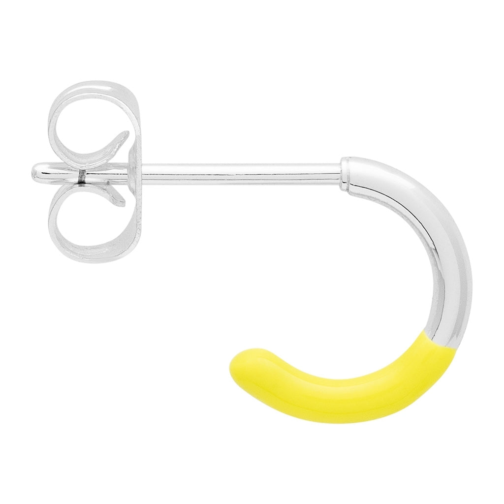 LULU Copenhagen Color Hoop Half Dip 1 stück versilbert Hoops Wild Lime
