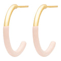 Color Hoop half Dip Medium paar - Vergoldetes Messing - Dusty Peach