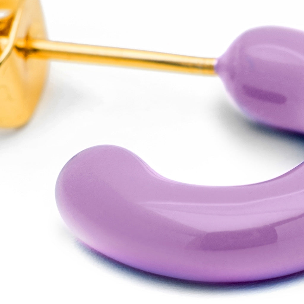 LULU Copenhagen Color Hoops Chunky Paar Hoops Lila