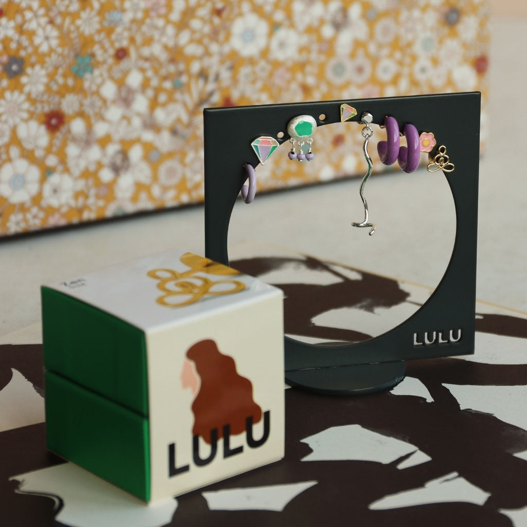 LULU Copenhagen Color Hoops Chunky Paar Hoops Lila