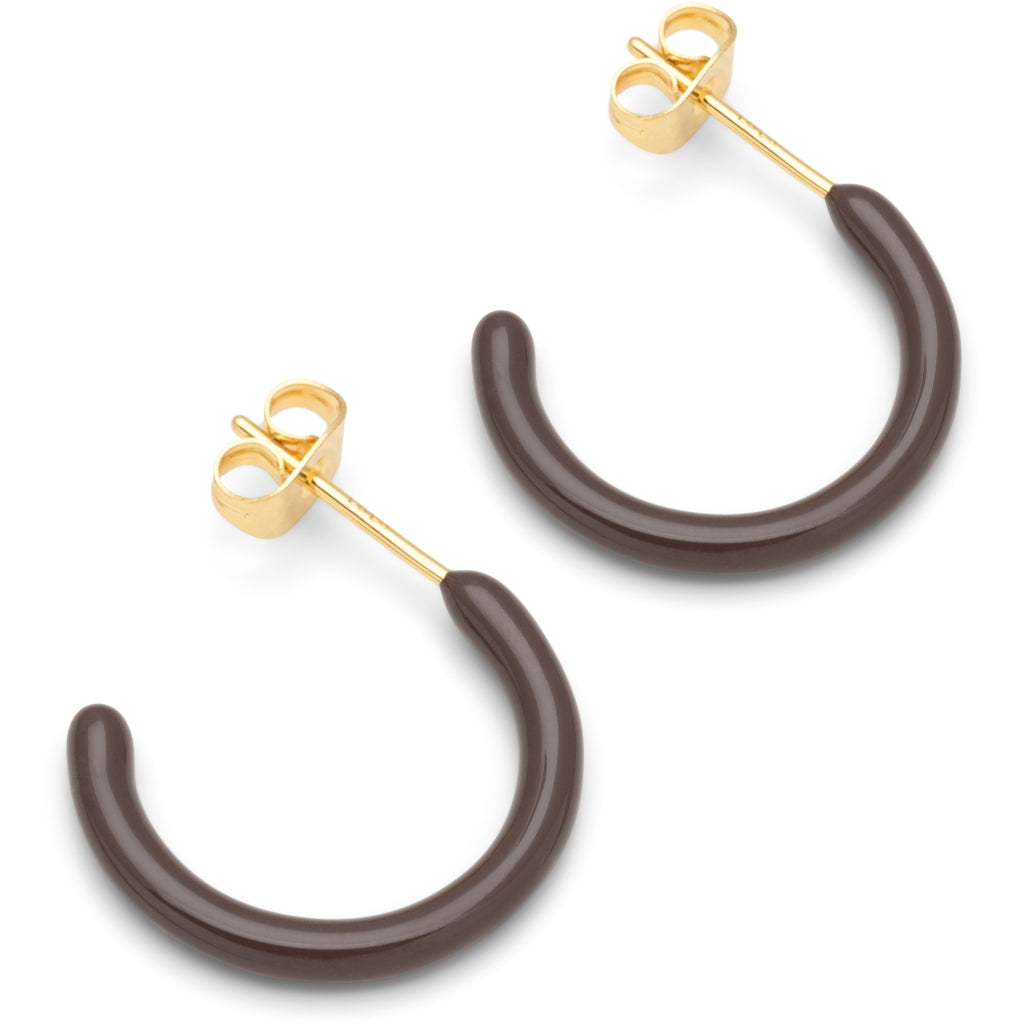LULU Copenhagen Color Hoops Medium paar Hoops Cocoa Powder