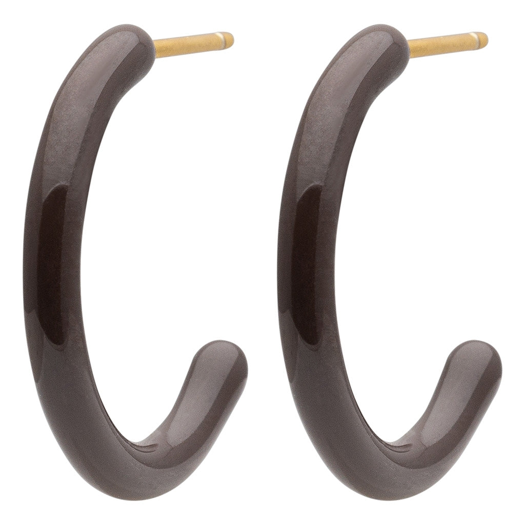LULU Copenhagen Color Hoops Medium paar Hoops Cocoa Powder