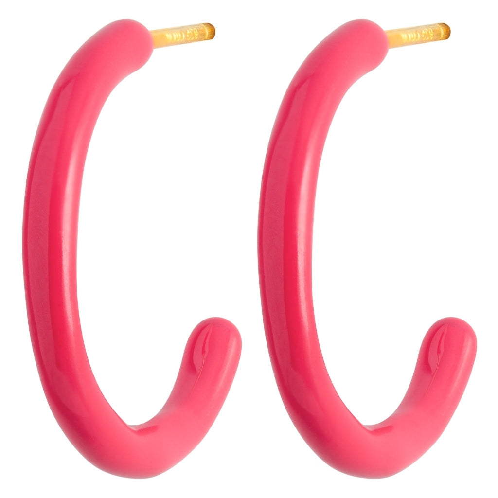 LULU Copenhagen Color Hoops Medium paar Hoops Pink