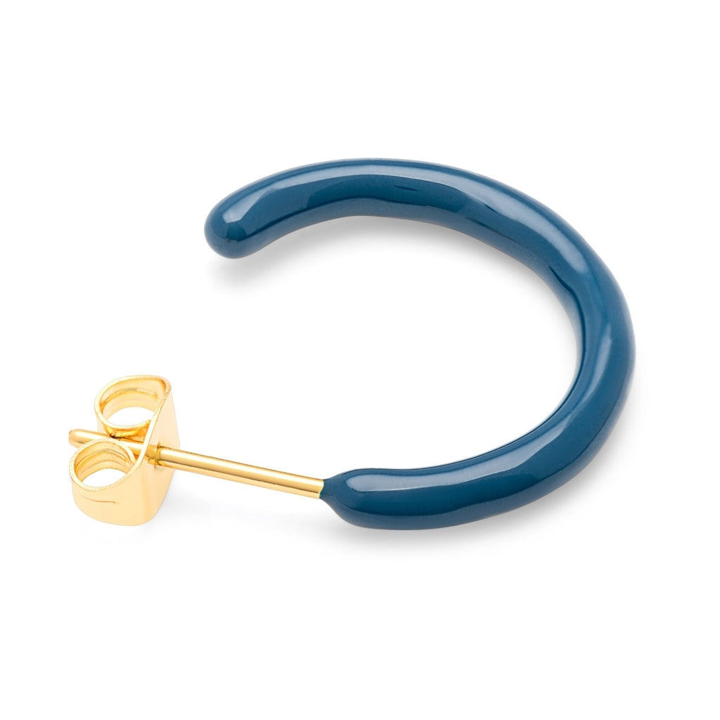 LULU Copenhagen Color Hoops Medium paar Hoops Retro Dark Blue
