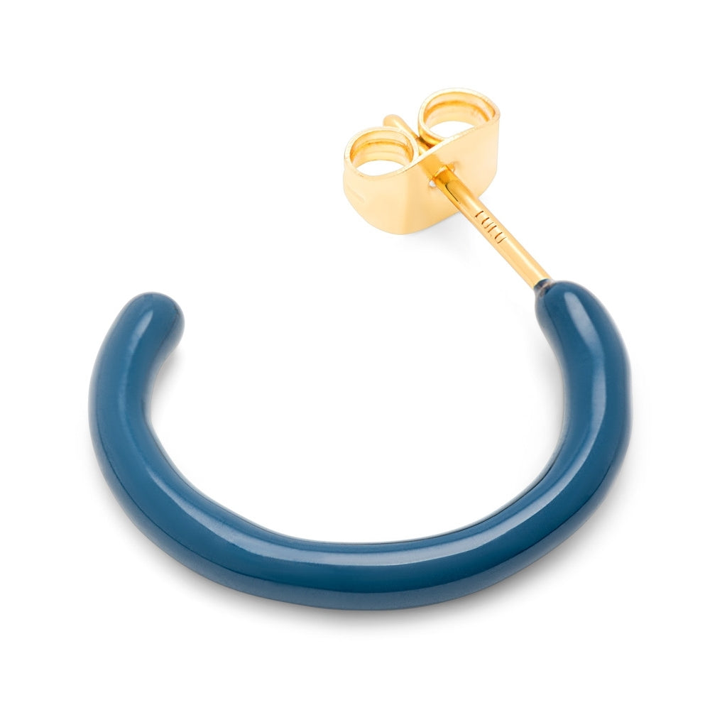 LULU Copenhagen Color Hoops Medium paar Hoops Retro Dark Blue