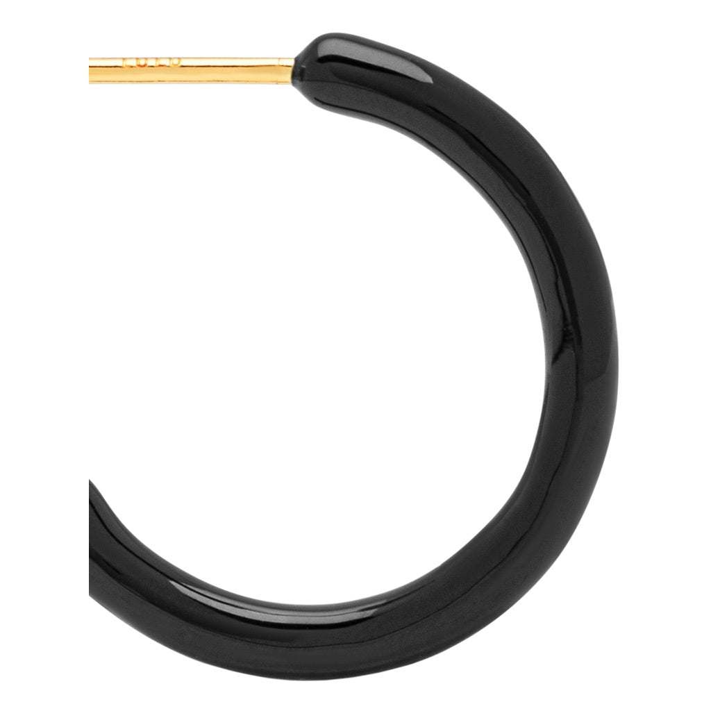 LULU Copenhagen Color Hoops Medium paar Hoops Schwarz