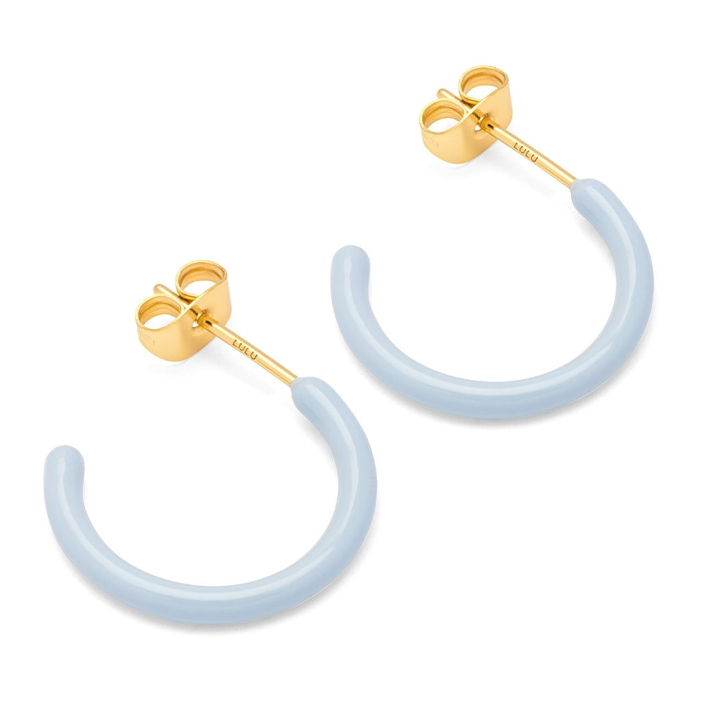LULU Copenhagen Color Hoops Medium paar Hoops Skyride Blue