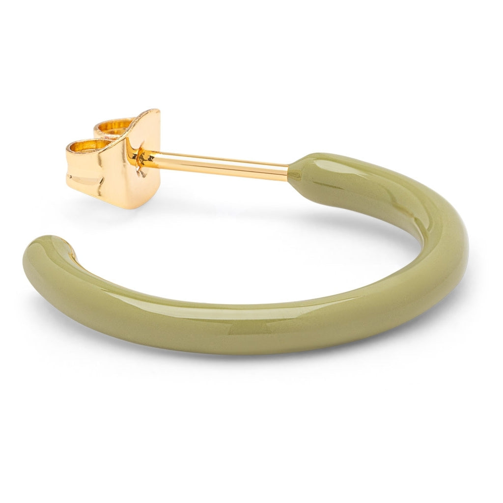 LULU Copenhagen Color Hoops Medium paar Hoops Willow Green