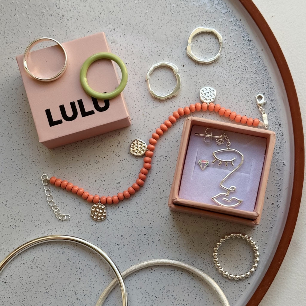LULU Copenhagen Color Ring Rings Silk Light Green