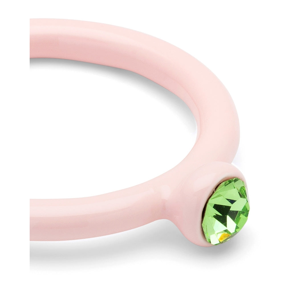 LULU Copenhagen Color Ring Crystal Rings Silk Light Pink