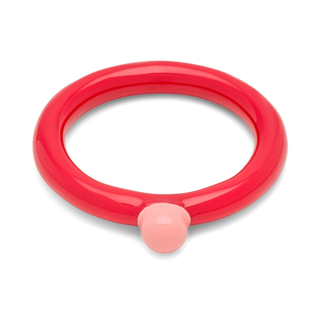 LULU Copenhagen Color Ring Top Rings Hot Coral/Burnt Coral