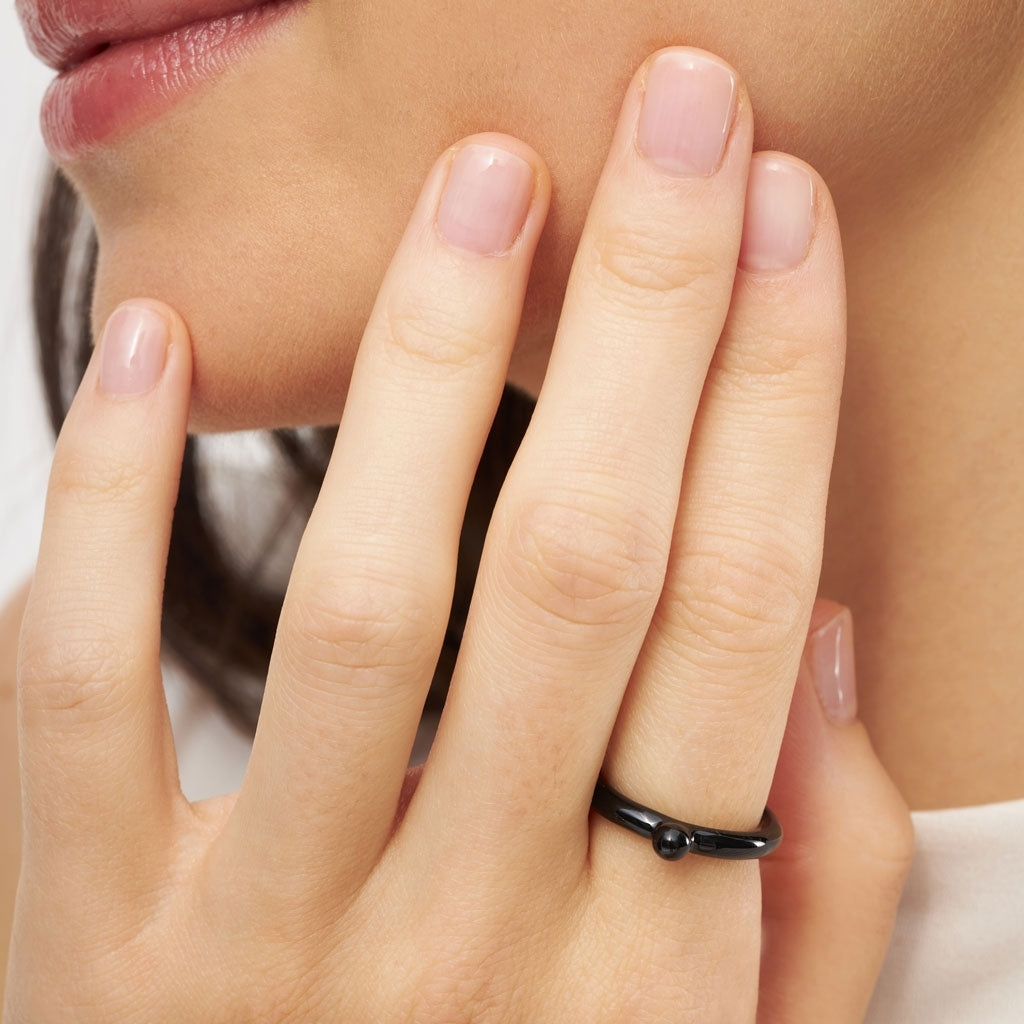 LULU Copenhagen Color Ring Top Rings Schwarz
