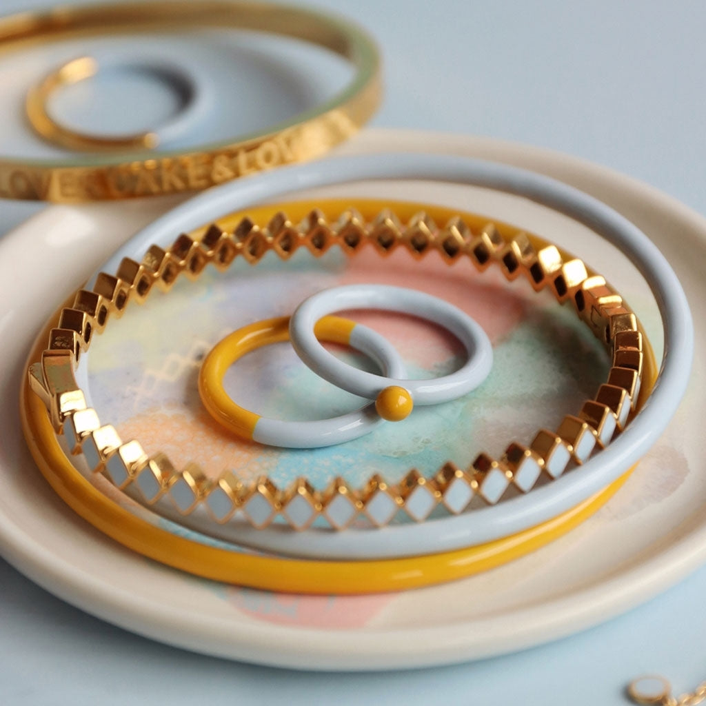 LULU Copenhagen Color Ring Top Rings Skyride Blue/Sunflower