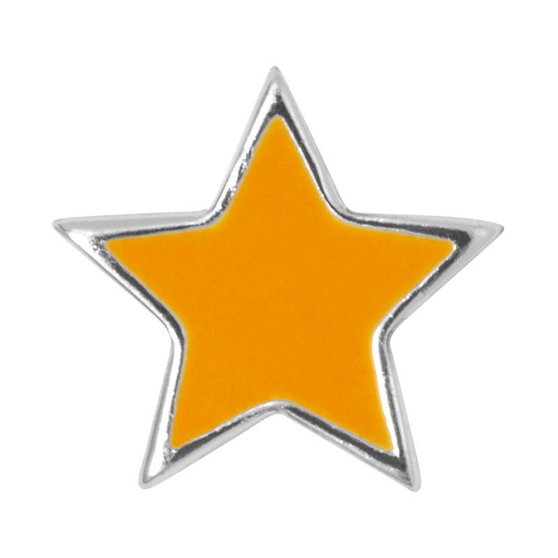 LULU Copenhagen Color Star 1 stück silber Ear stud, 1 pcs Marigold