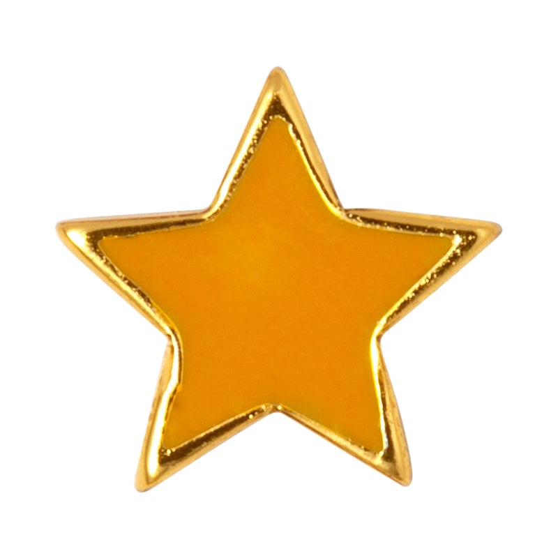 LULU Copenhagen Color Star 1 stück vergoldet Ear stud, 1 pcs Marigold