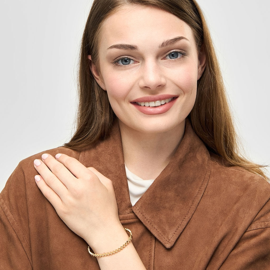 LULU Copenhagen Confetti Bangle - Vergoldetes Bracelets Buttercream