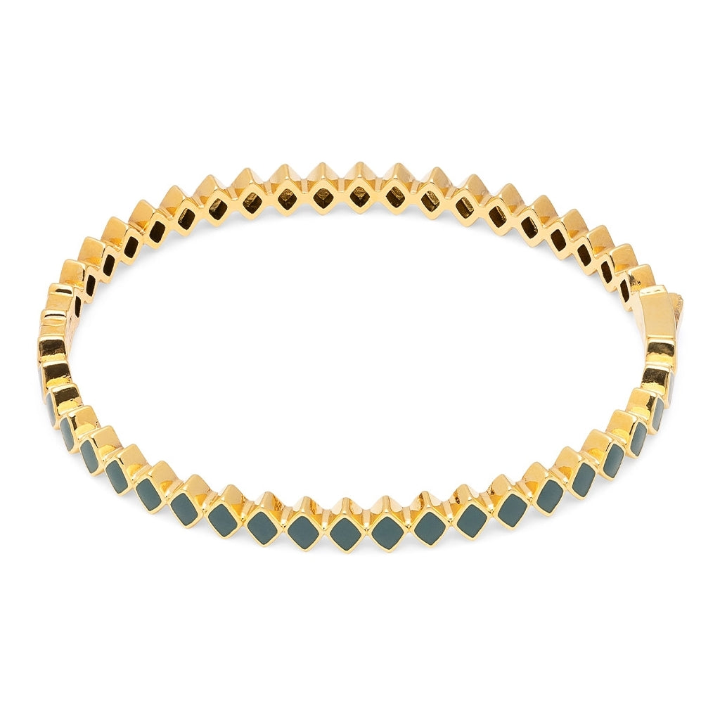 LULU Copenhagen Confetti Bangle - Vergoldetes Bracelets North Sea Green