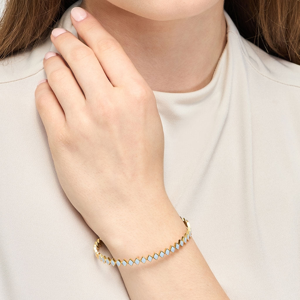 LULU Copenhagen Confetti Bangle - Vergoldetes Bracelets Skyride Blue