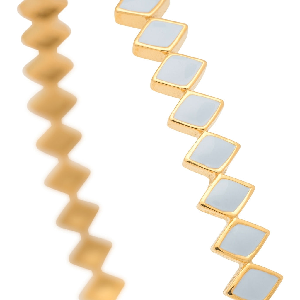 LULU Copenhagen Confetti Bangle - Vergoldetes Bracelets Skyride Blue