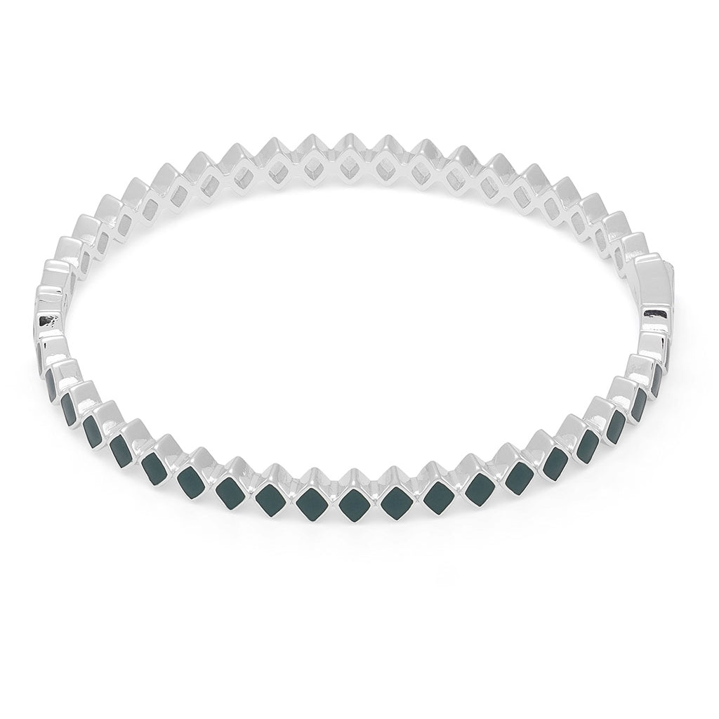 LULU Copenhagen Confetti Bangle - Versilbert Bracelets North Sea Green