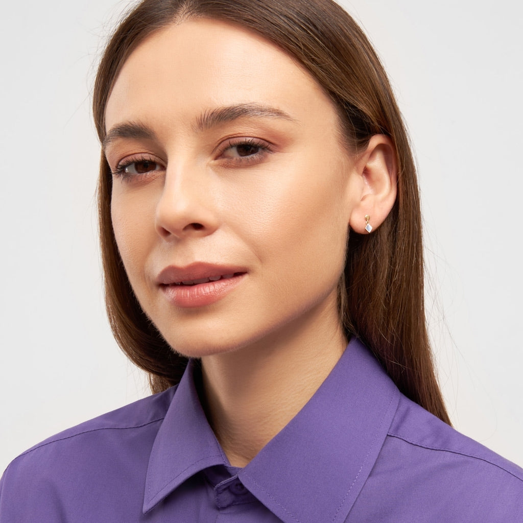LULU Copenhagen Confetti Dangling Ohrring 1 stück vergoldet Ear stud, 1 pcs Blue