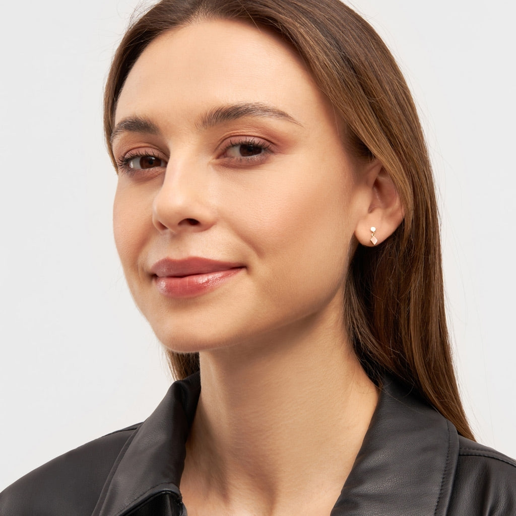 LULU Copenhagen Confetti Dangling Ohrring 1 stück vergoldet Ear stud, 1 pcs Burnt Coral
