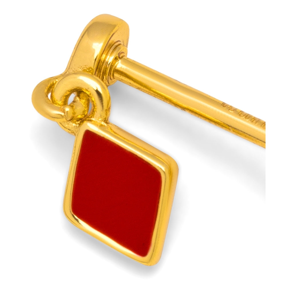LULU Copenhagen Confetti Dangling Ohrring 1 stück vergoldet Ear stud, 1 pcs Passion Red