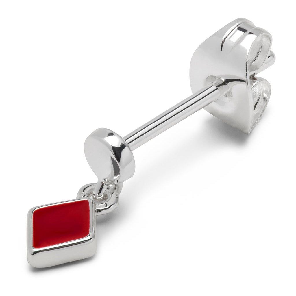LULU Copenhagen Confetti Dangling Ohrring 1 stück versilbert Ear stud, 1 pcs Passion Red