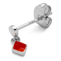 Confetti Dangling Ohrring 1 stück versilbert - Passion Red