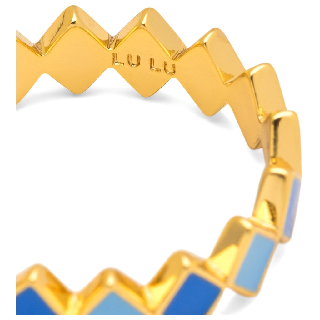 LULU Copenhagen Confetti Ring vergoldet Rings Blue