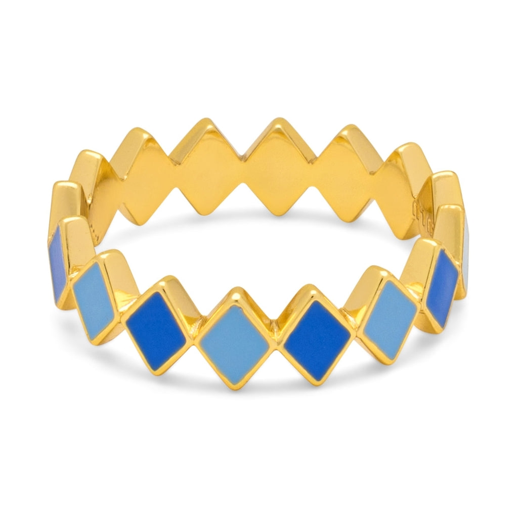 LULU Copenhagen Confetti Ring vergoldet Rings Blue