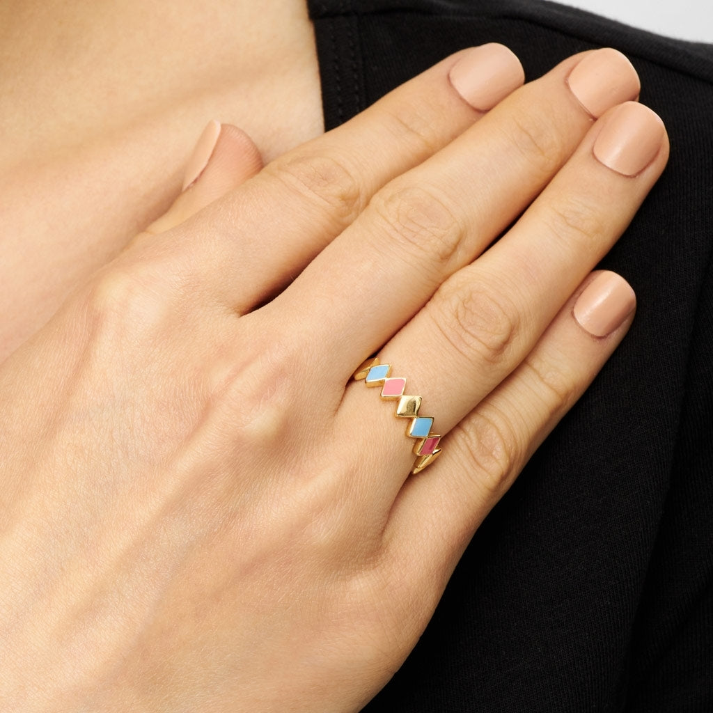 LULU Copenhagen Confetti Ring vergoldet Rings Gloaming