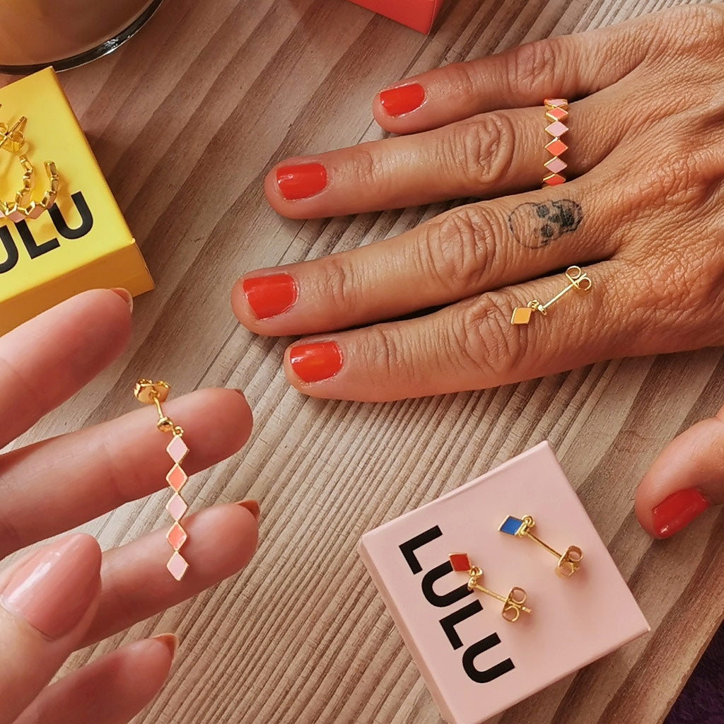 LULU Copenhagen Confetti Ring vergoldet Rings Pink