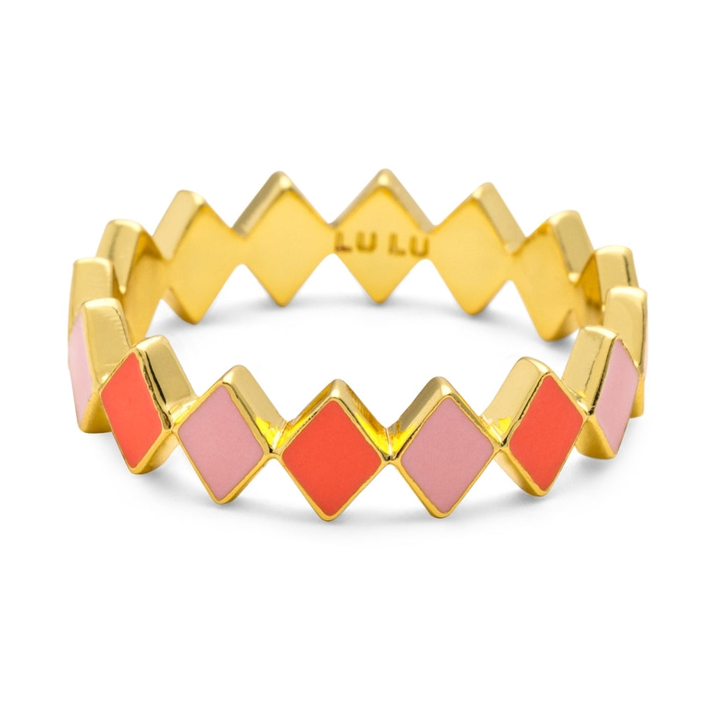 LULU Copenhagen Confetti Ring vergoldet Rings Pink