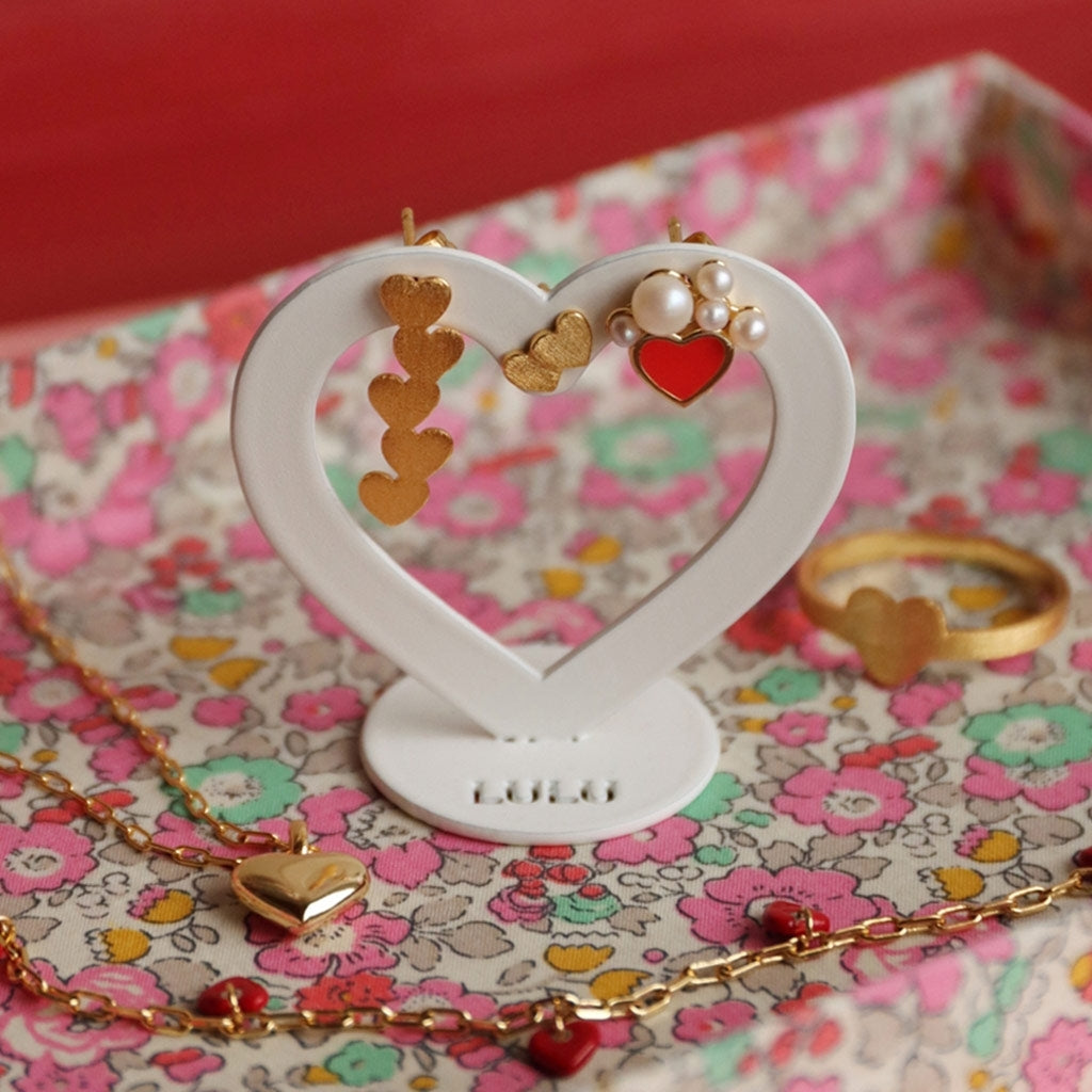 LULU Copenhagen Connected Hearts Ohrring 1 stück Ear stud, 1 pcs Vergoldet