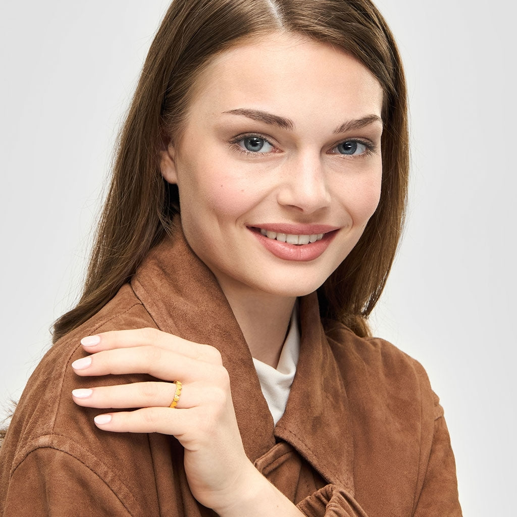 LULU Copenhagen Connected Hearts Ring Rings Sunflower