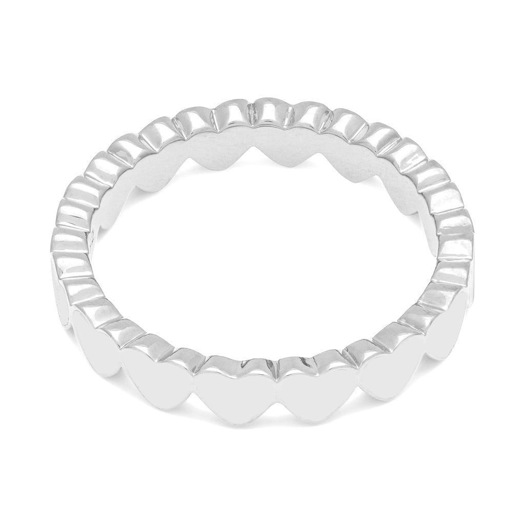 LULU Copenhagen Connected Hearts Ring Rings Silber