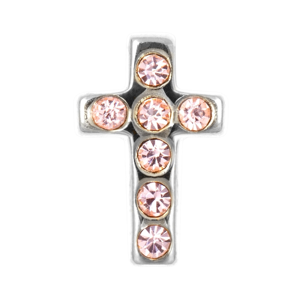 LULU Copenhagen Cross Crystal Ohrring 1 stück silber Ear stud, 1 pcs Rose