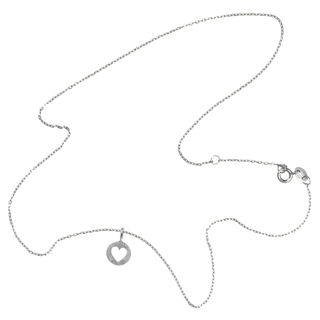 LULU Copenhagen Cut Out Heart anhänger Pendents Silber