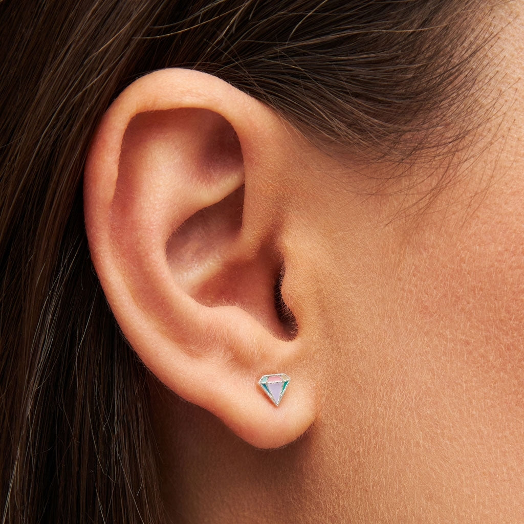 LULU Copenhagen Diamond Cut Small Ohrring 1 stück Ear stud, 1 pcs Multi