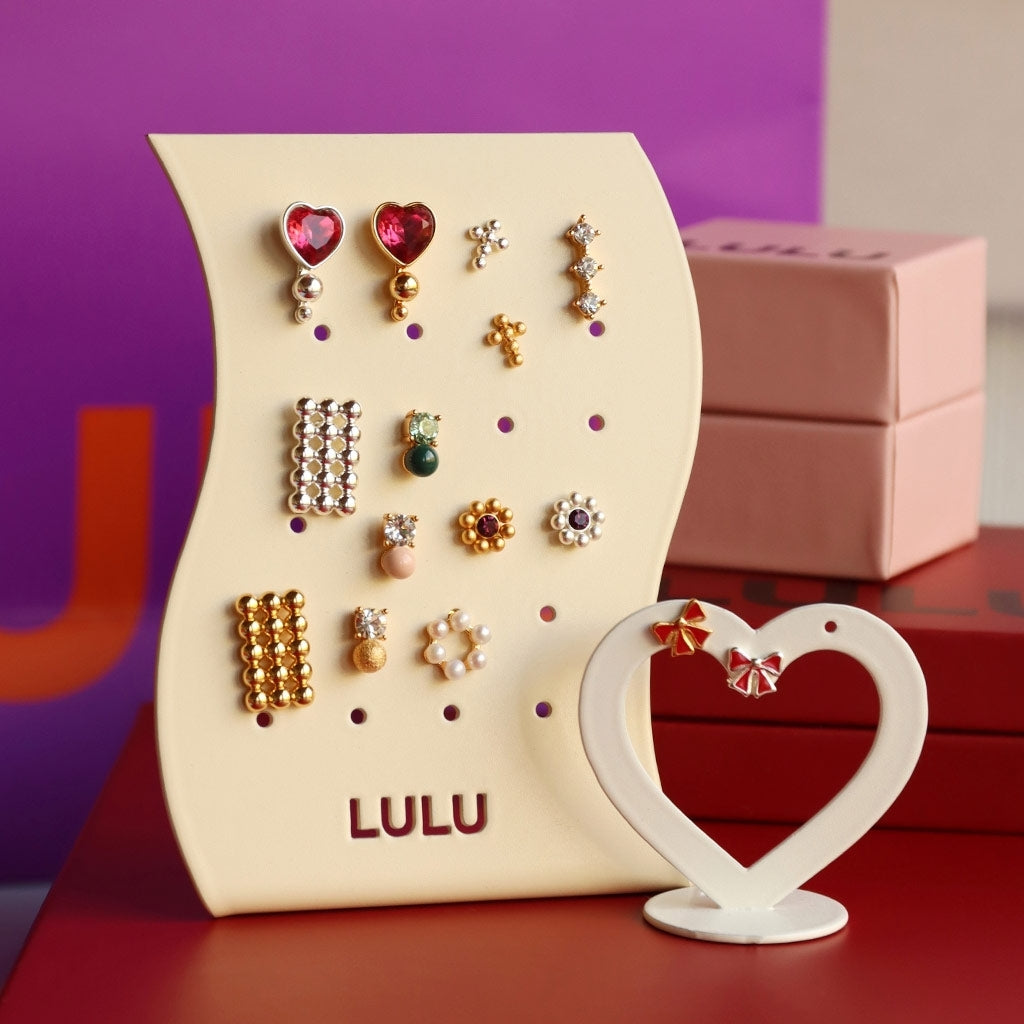 LULU Copenhagen Diamond Eye 1 stück Ear stud, 1 pcs Gold Plated/Crystal