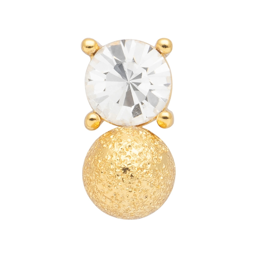 LULU Copenhagen Diamond Eye 1 stück Ear stud, 1 pcs Gold Plated/Crystal