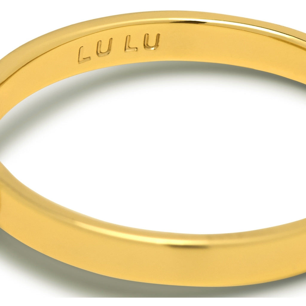 LULU Copenhagen Diamond Ring Large vergoldet Rings Buttercream