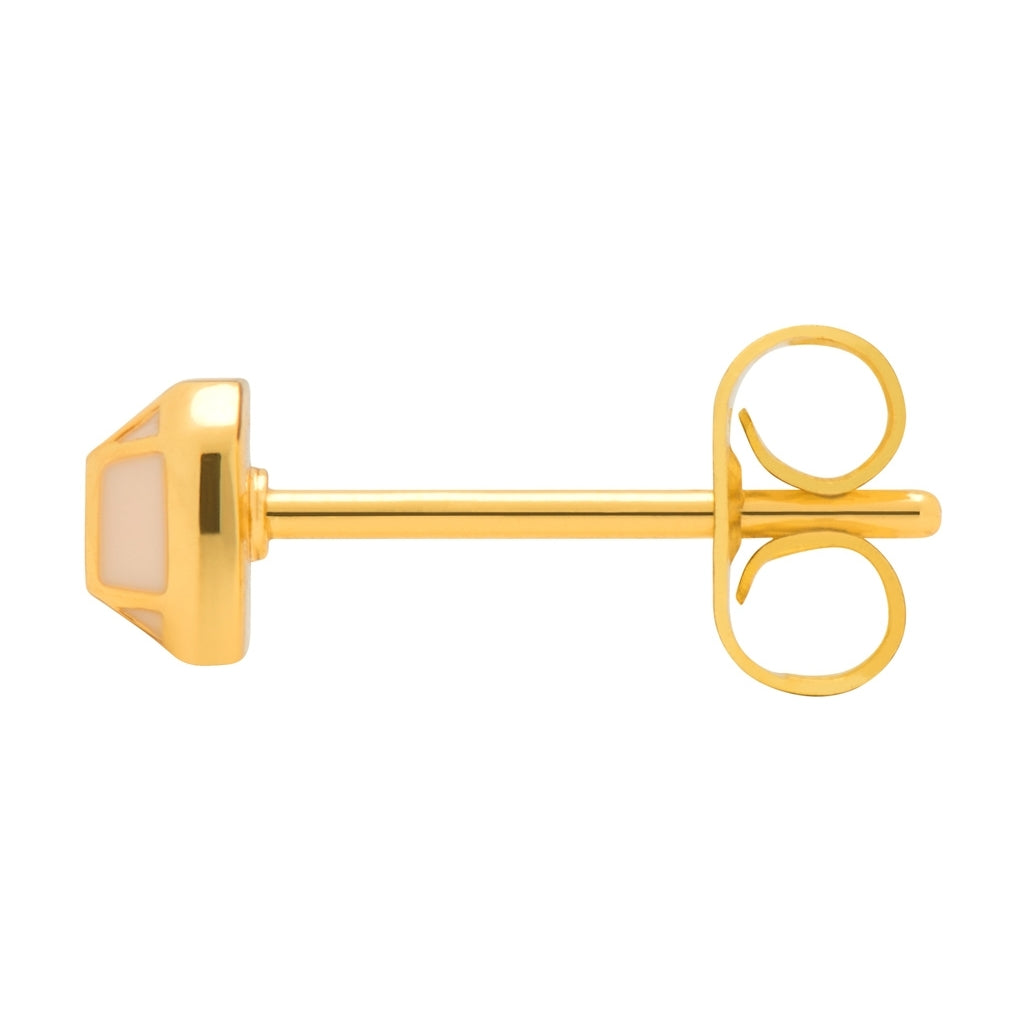 LULU Copenhagen Diamond Small Ohrring 1 stück vergoldet Ear stud, 1 pcs Buttercream